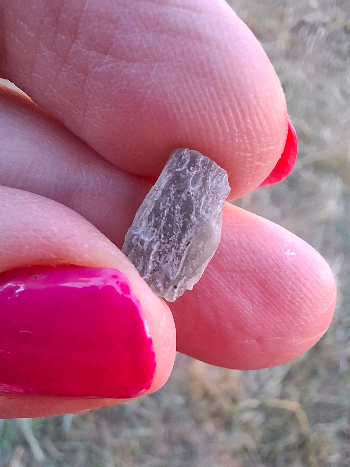 Moldavite Piece, SNOWFLAKE, FROSTED, BRUSNA, 0.69g, Tektite (Ref: 1503)