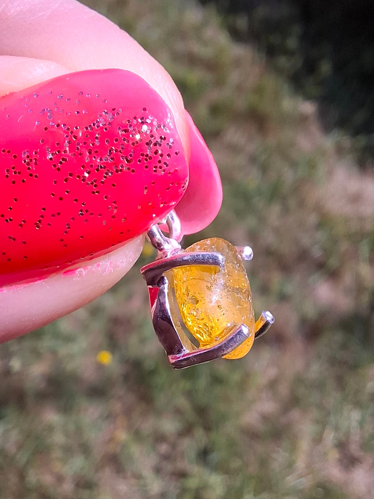Baltic Amber Pendant, 925 Silver, Fossil (Ref: Ap15)