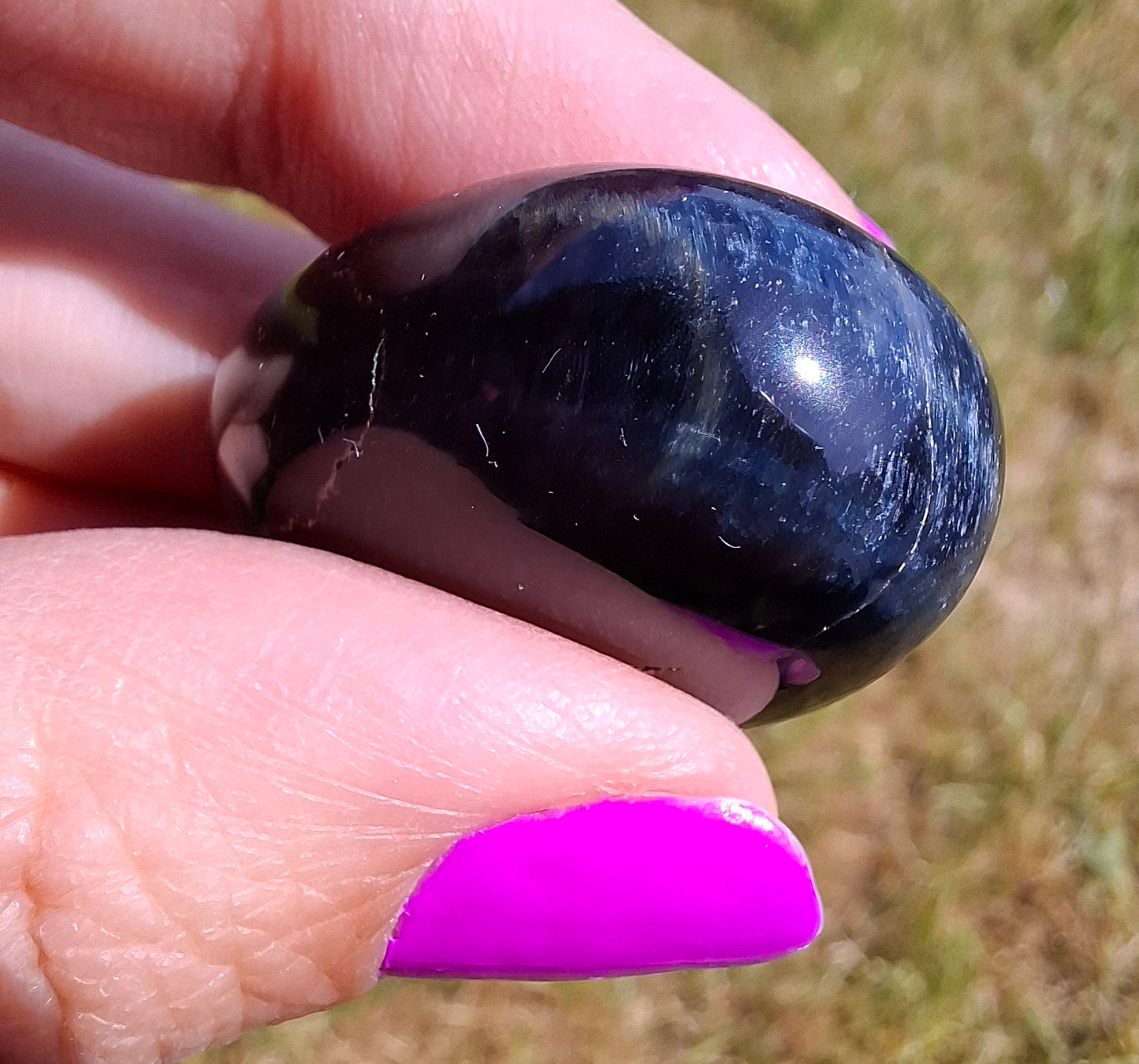 Blue Tigers Eye, Tumble Stone, Crystal (Ref: T22)