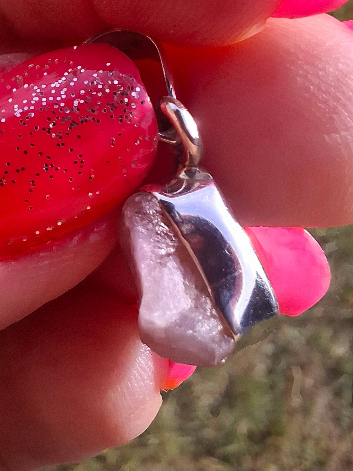 Pink Tourmaline Pendant, 925 Silver, Crystal (Ref: PT71)