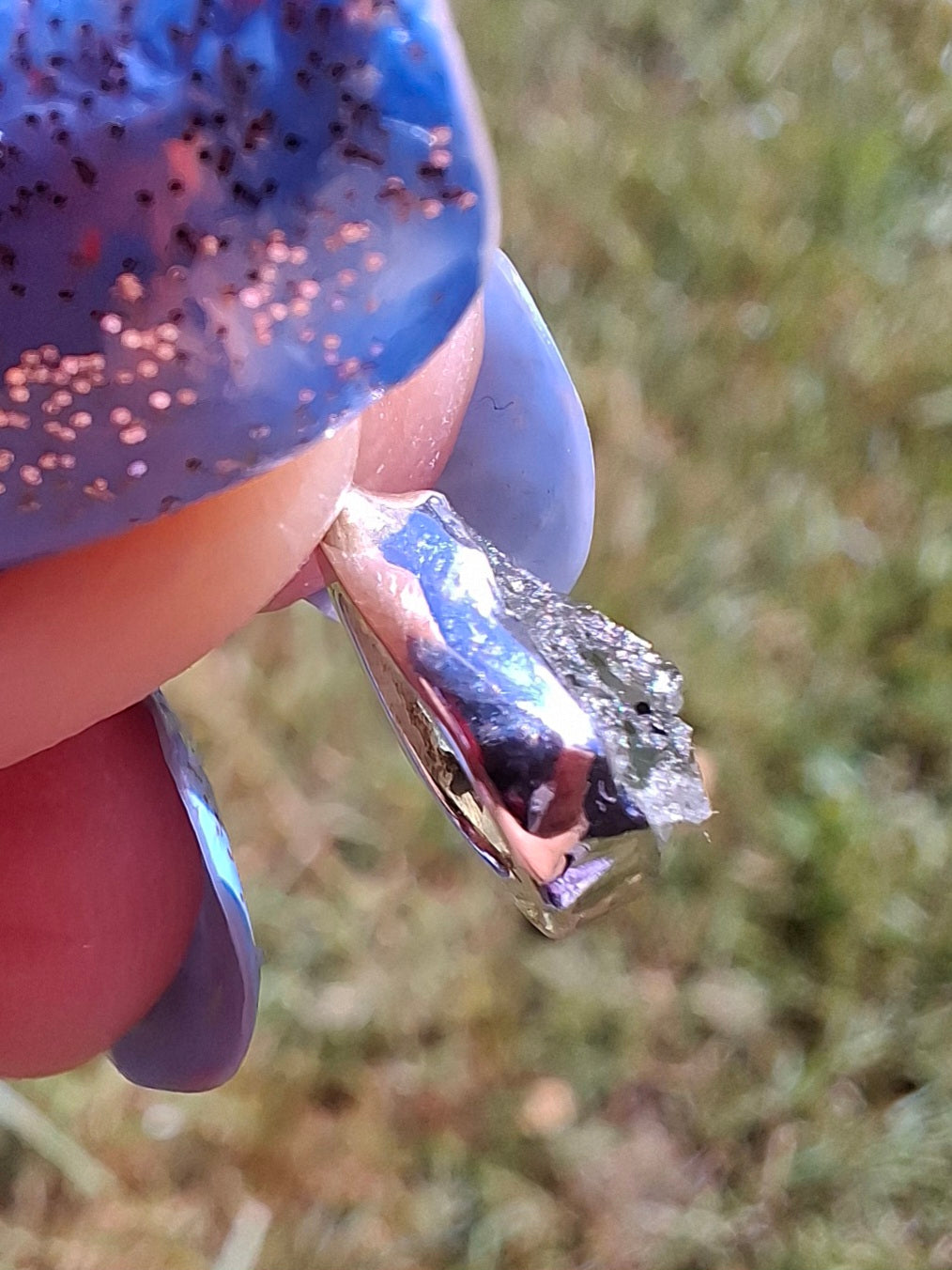 Moldavite Pendant, 925 Silver, Tektite (Ref: P81)