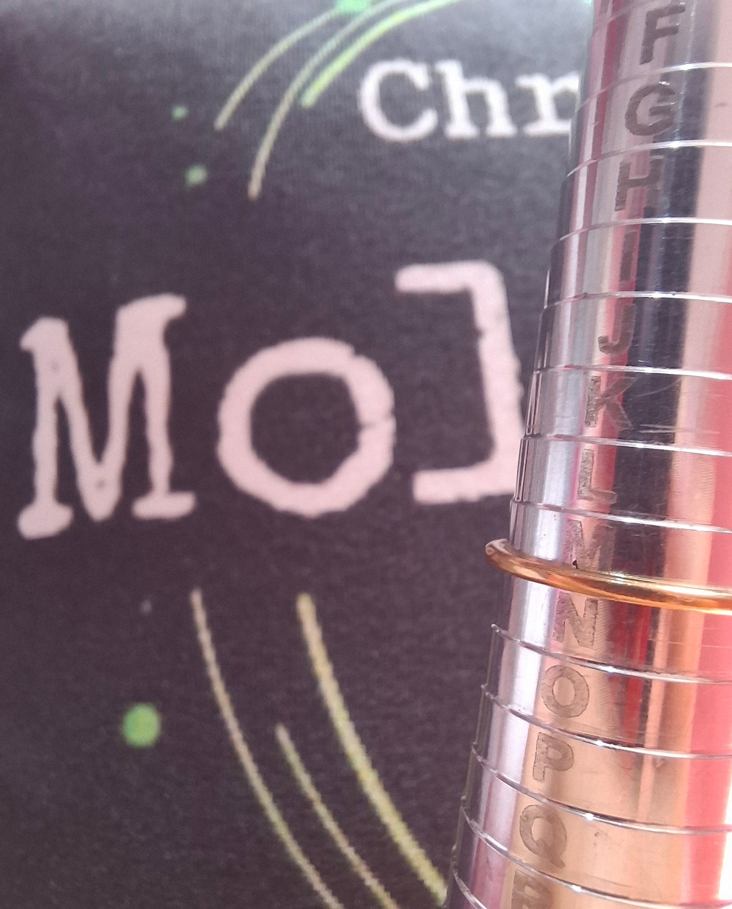 Moldavite Ring, 14K GOLD Plated, size large M, Tektite (Ref: R341)