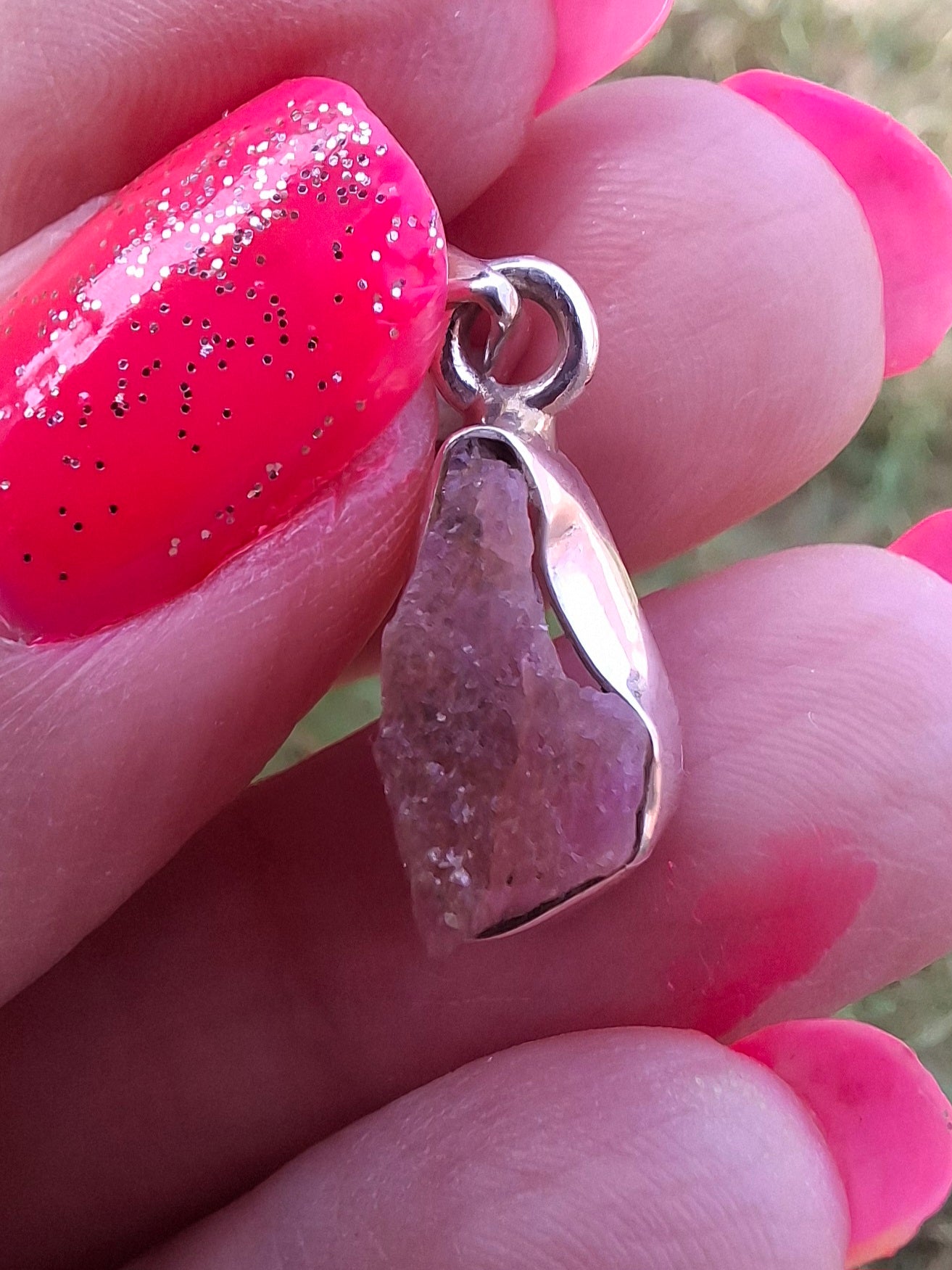 Pink Tourmaline Pendant, 925 Silver, Crystal (Ref: PT95)