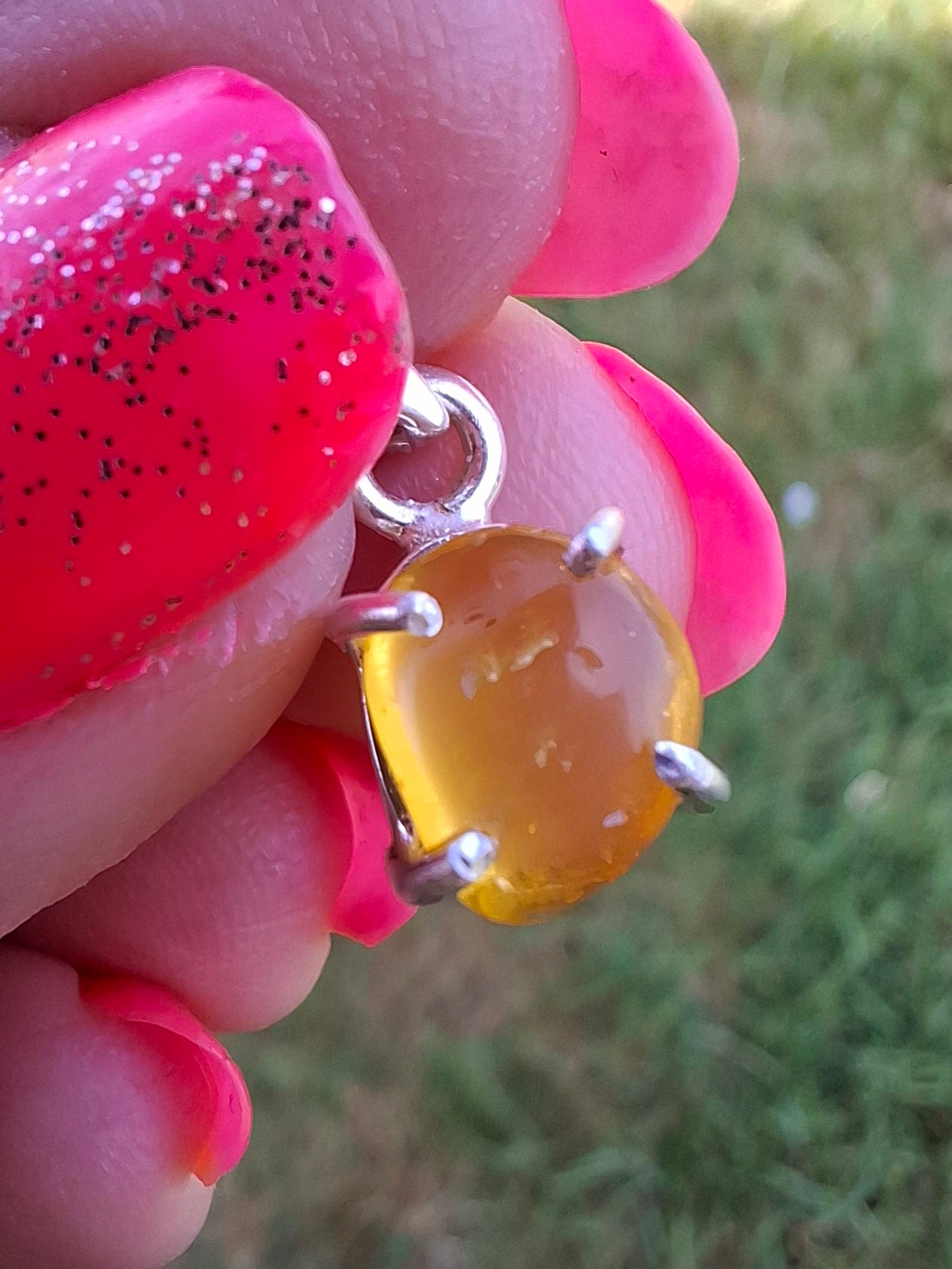 Baltic Amber Pendant, 925 Silver, Fossil (Ref: AP16)